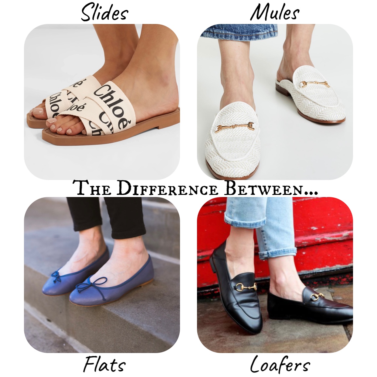 The Difference between Slides, Mules, Flats, & Loafers Abby Young