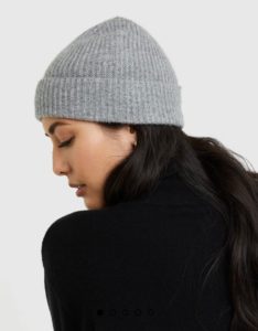 Quince grey ribbed beanie
