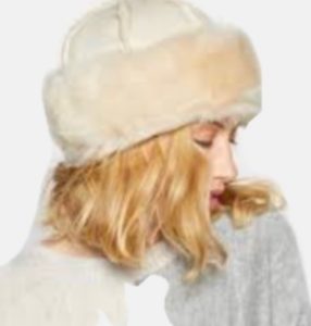 white fur cossack hat