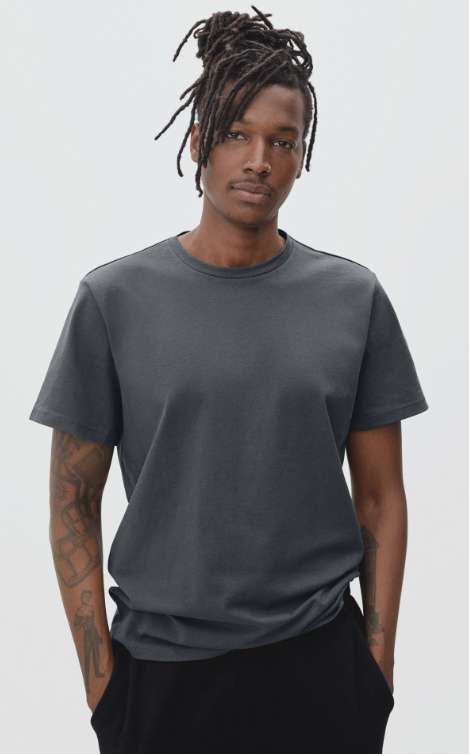 ASOS DESIGN oversized cropped t-shirt in black vinyl fabric