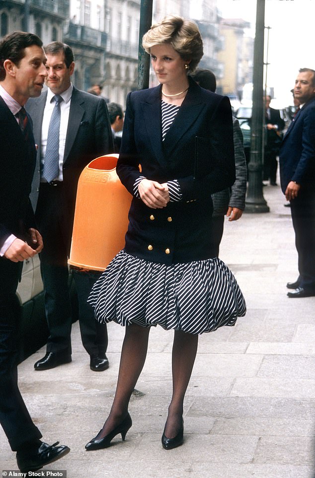 princess Diana in bubble hem with drop waist