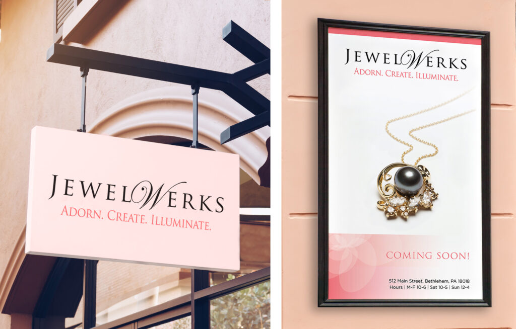 jewelwerks poster and store signs advertisements brand photoshoot